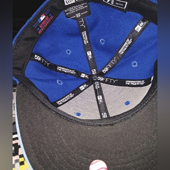 🍄😻 Tampa Bay Rays New Era 59Fifty Cap, Blue with Gray, 7 3/8" 😻🍄 - Picture 5 of 5